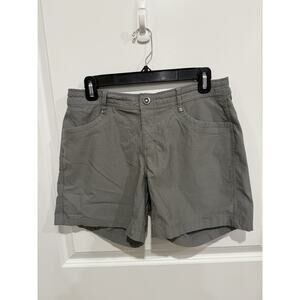 Kuhl Shorts Women Size 8 Gray Stretch Hiking Outdoor Gorpcore Snap Pockets